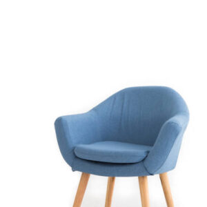 Modern armchair on white background